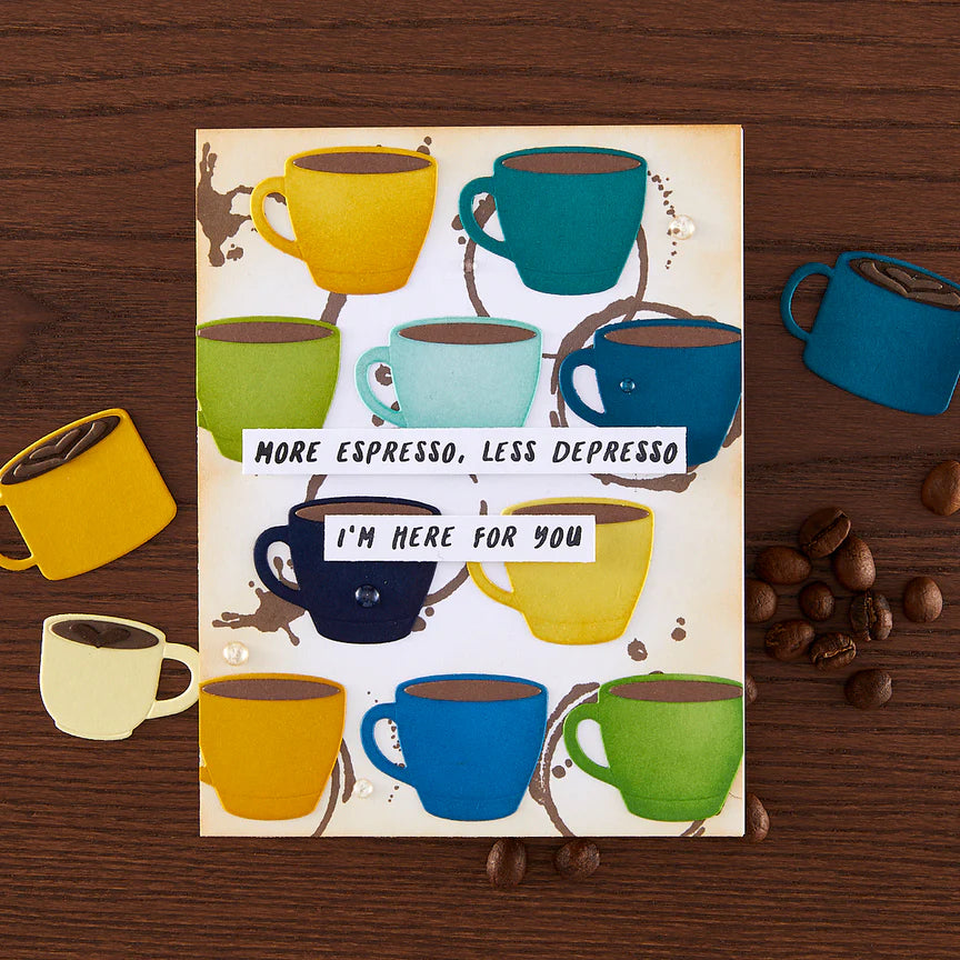 Hero Arts - Clear Stamp -Bring Coffee stamp set
