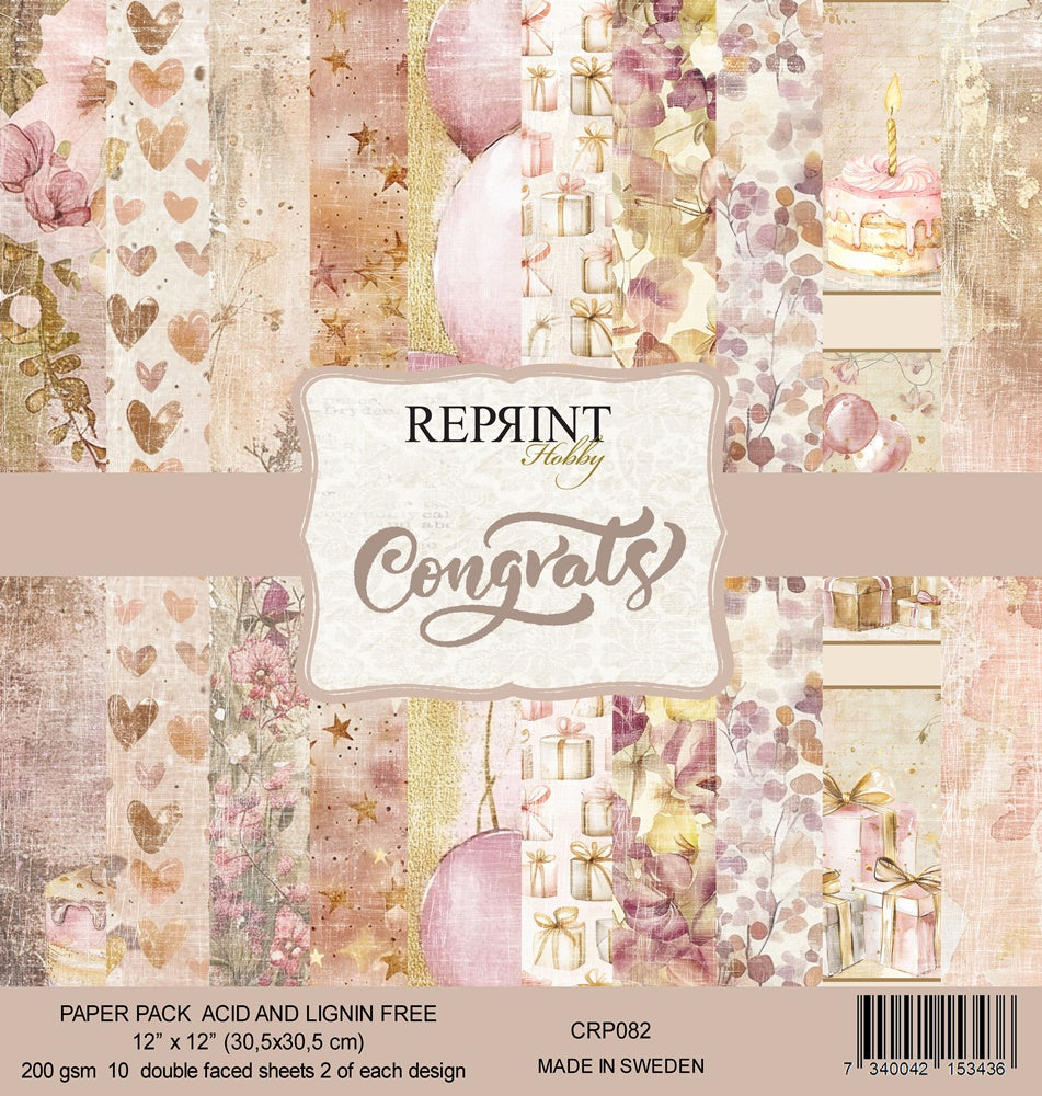 Reprint - Congrats - Collection Pack - 12 x 12"