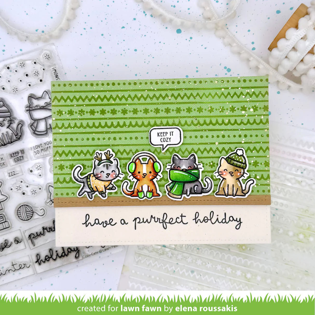 Lawn Fawn - Clear Stamps - Cozy Cats