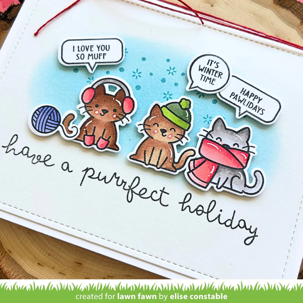 Lawn Fawn - Clear Stamps - Cozy Cats