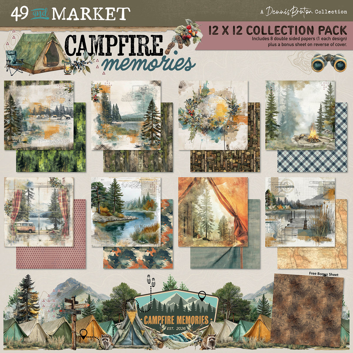 49 and Market - Campfire Memories - Collection Pack 12 x 12"