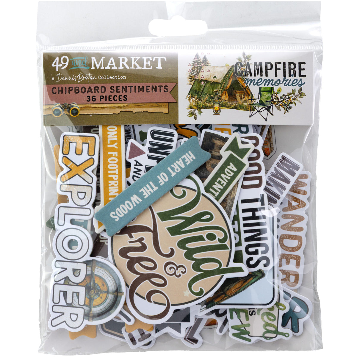 49 and Market - Campfire Memories - Chipboard Sentiments