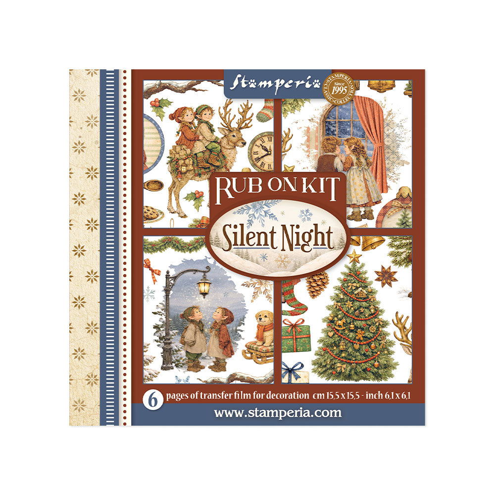 Stamperia - Silent Night - Rub ons kit - 15,5 x 15,5 cm
