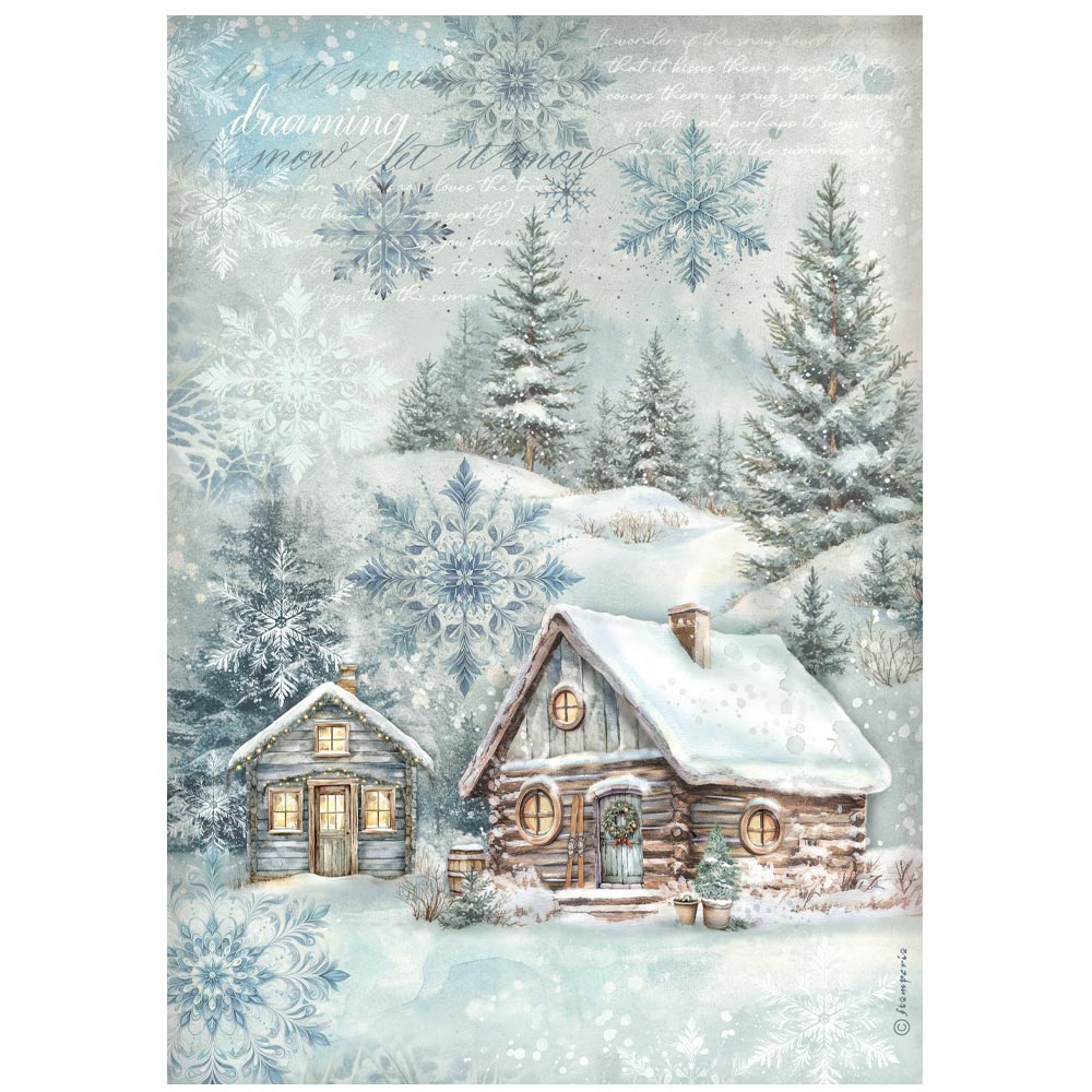 Stamperia - Rice Paper A4 - The Owl's house - Cottage