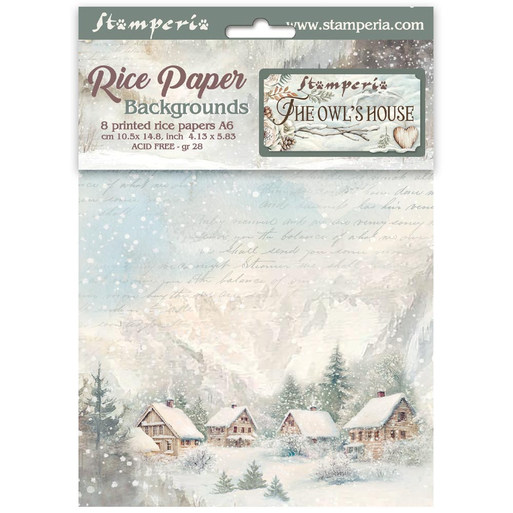 Stamperia - The Owl's house - Rice Paper Backgrounds - Rice Paper A6