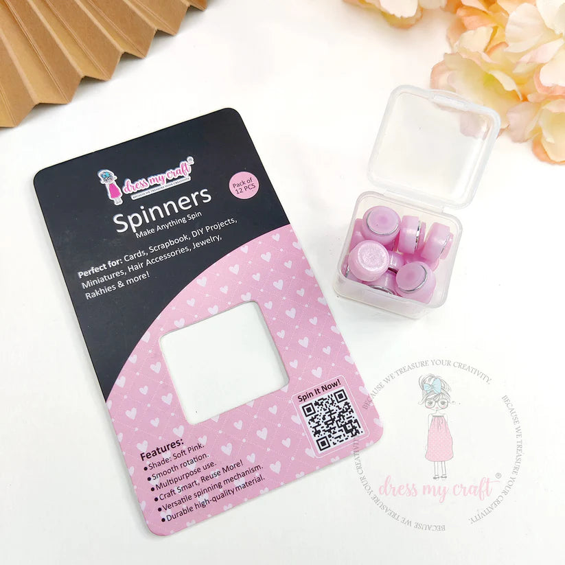 Dress my Craft - Spinners  - Pink  12pk