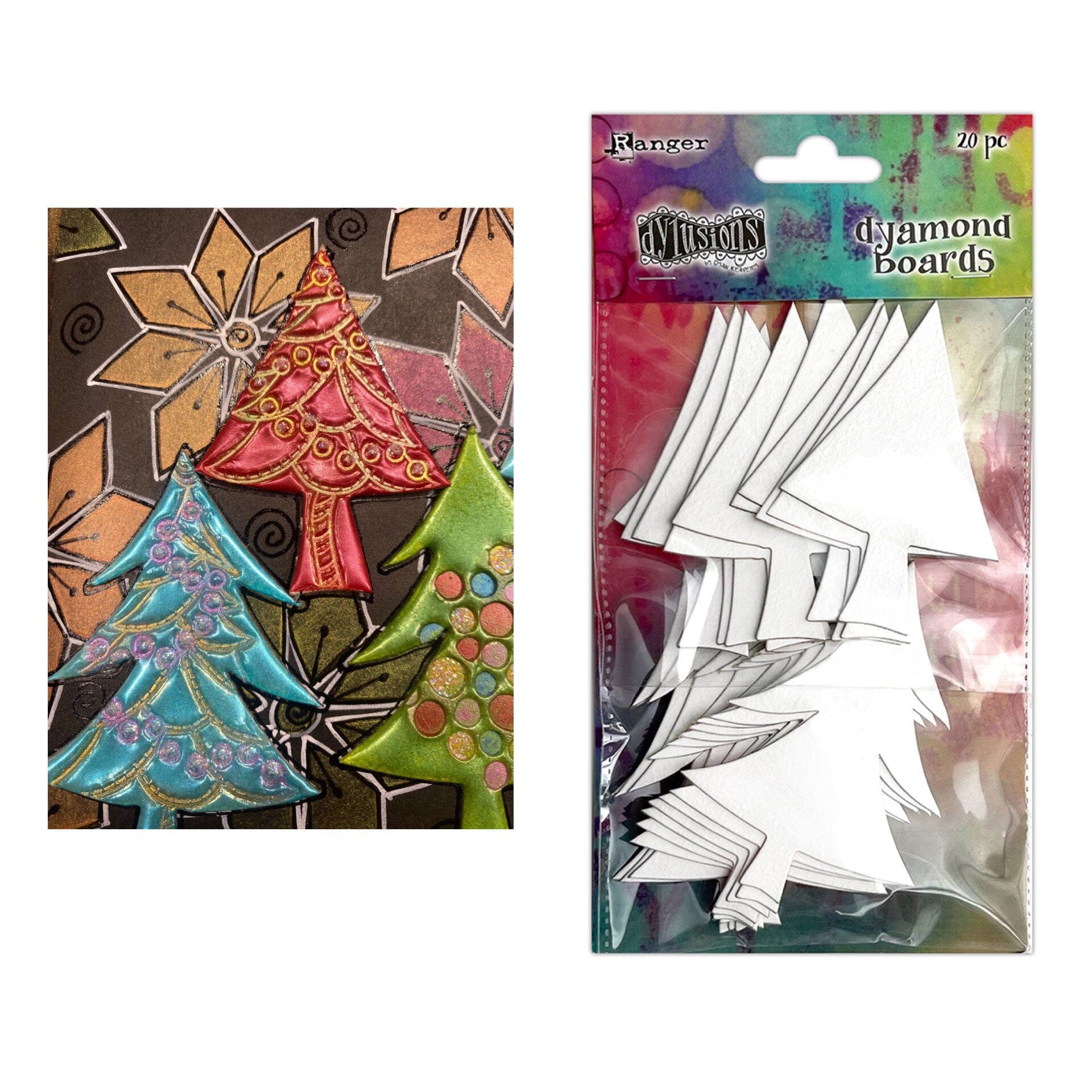 Dylusions - Dyamond Boards - Trees small