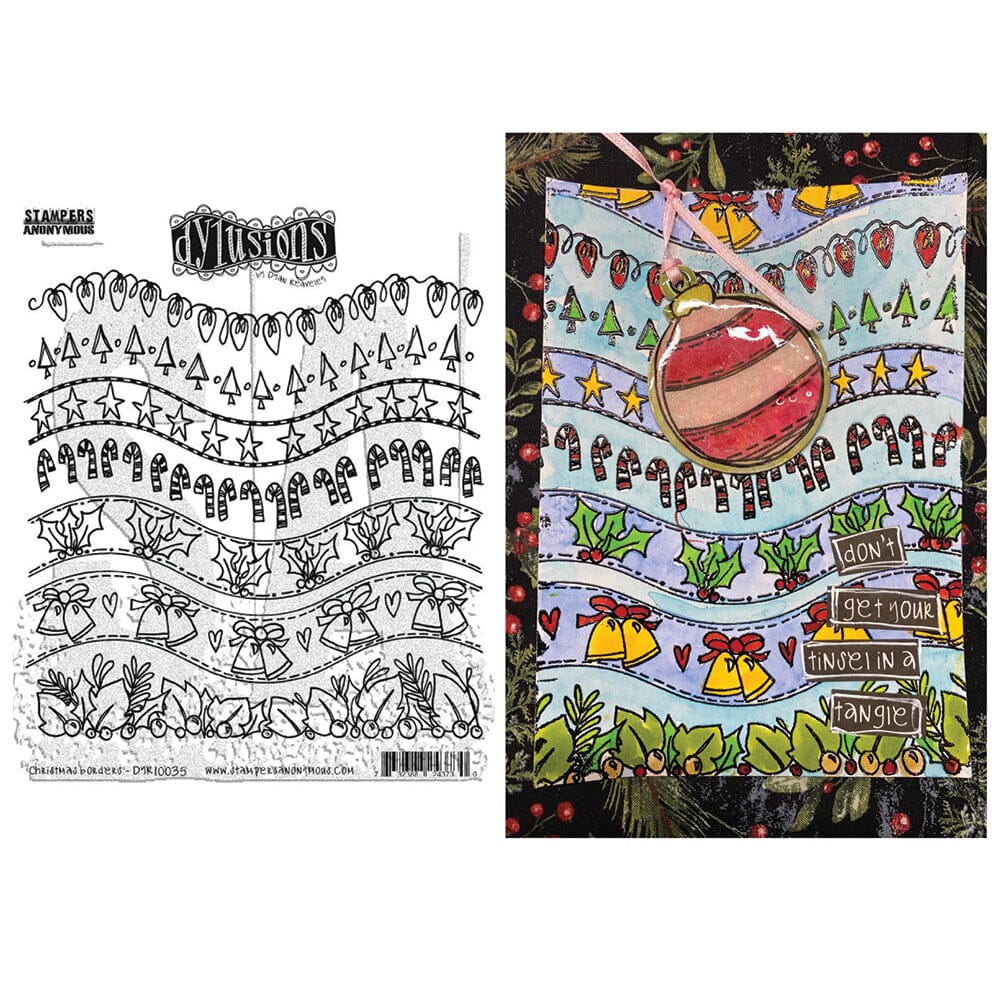 Dylusions - Cling Stamps - Christmas Borders