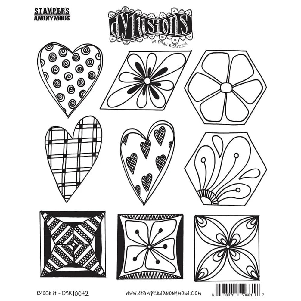 Dylusions - Cling Stamps - Block it