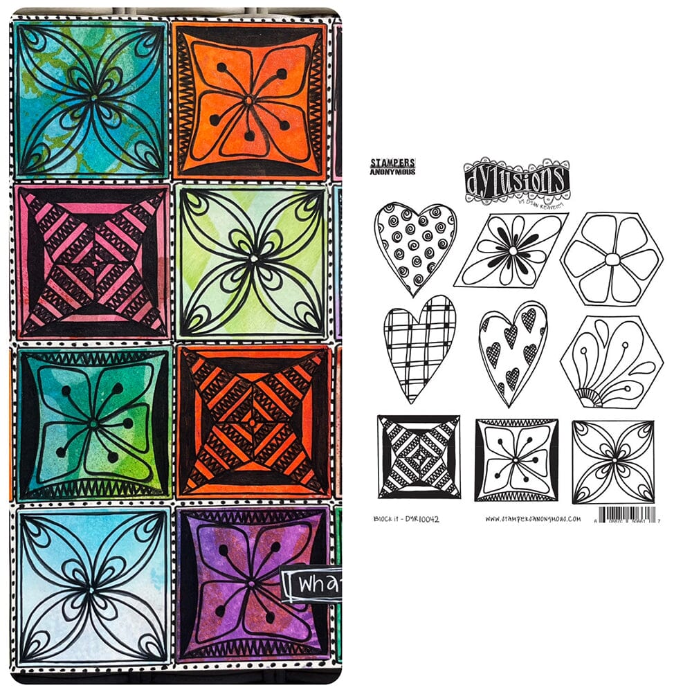 Dylusions - Cling Stamps - Block it