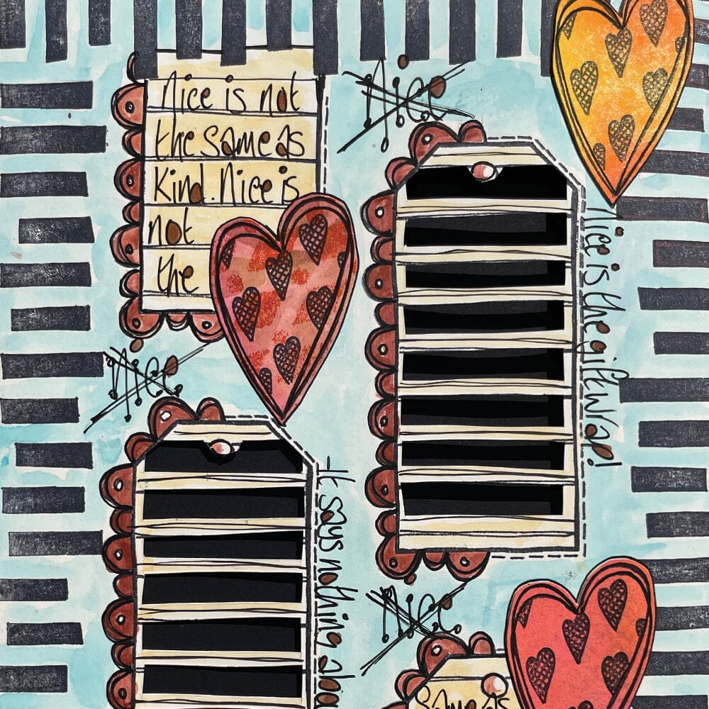 Dylusions - Cling mount stamps - The Bolder the Border