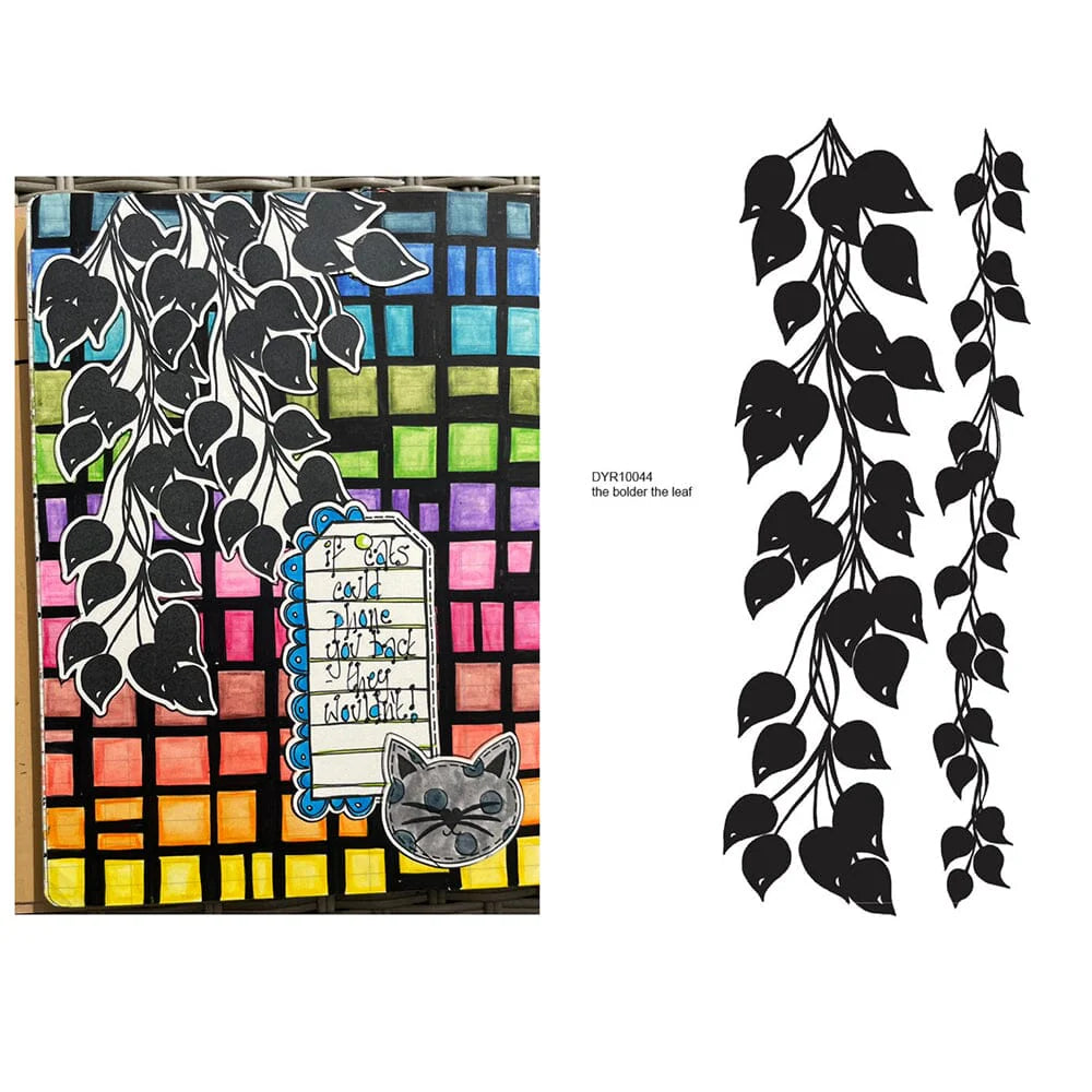 Dylusions - Cling mount stamps - The Bolder the Leaf