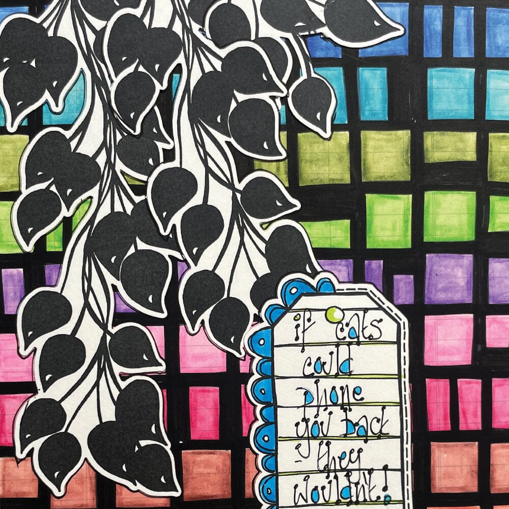 Dylusions - Cling mount stamps - The Bolder the Leaf