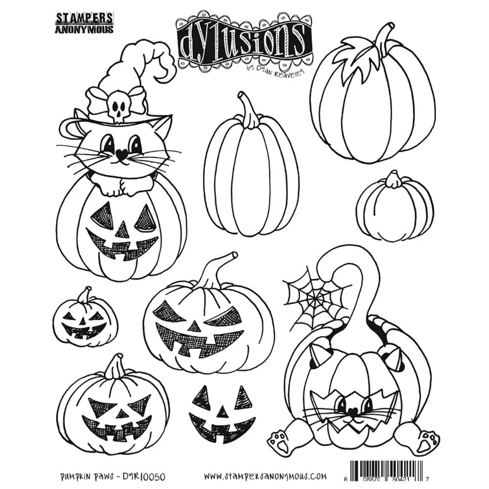 Dylusions - Cling Stamps - Pumpkin Paws