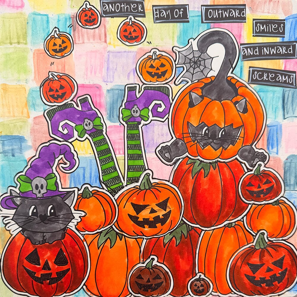 Dylusions - Cling Stamps - Spooky Season