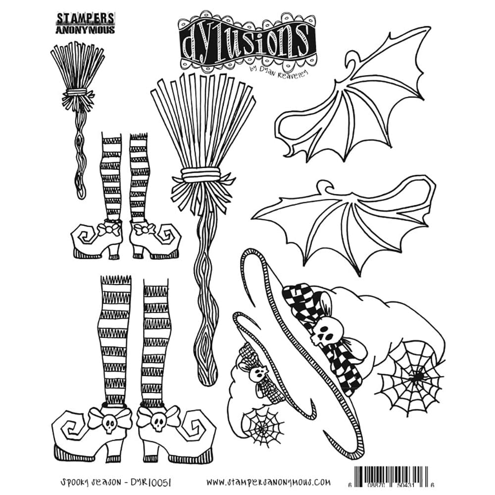 Dylusions - Cling Stamps - Spooky Season