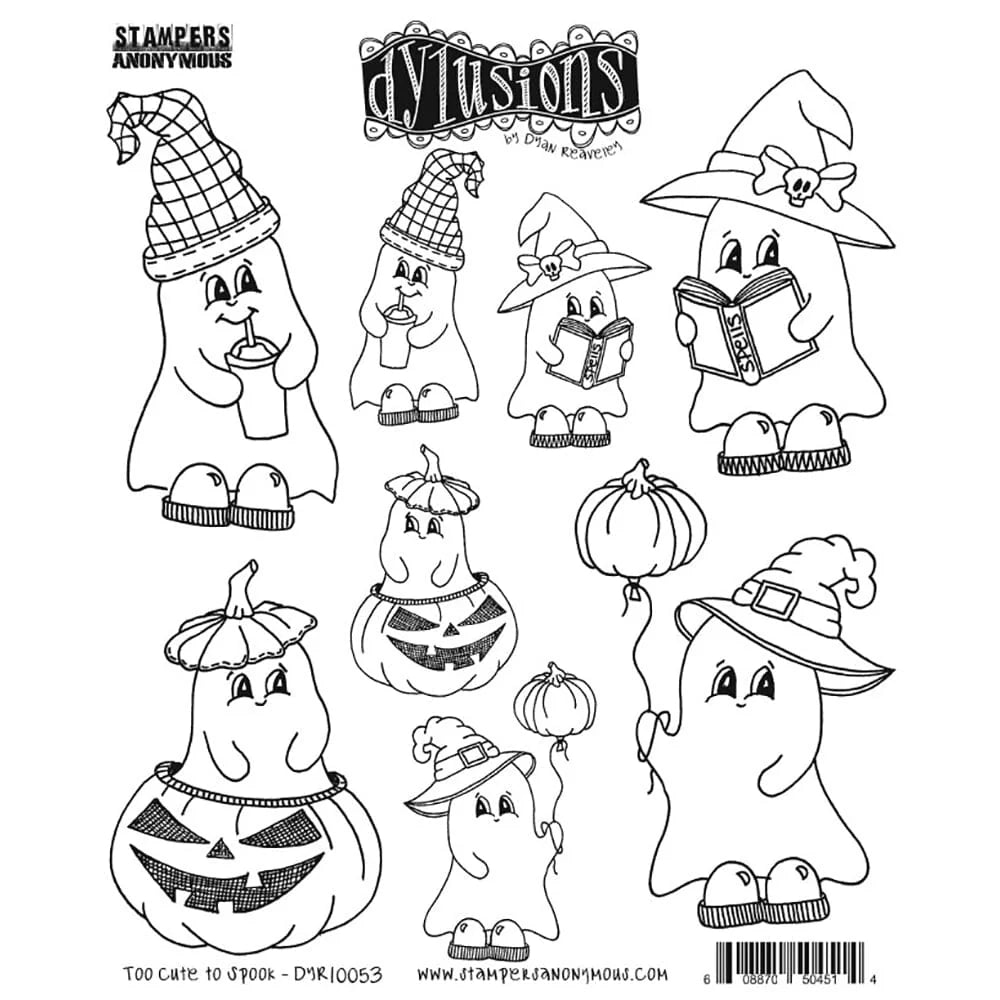 Dylusions - Cling Stamps - Too Cute to Spook