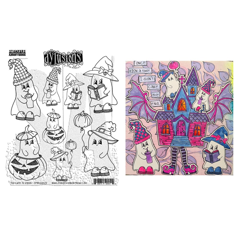 Dylusions - Cling Stamps - Too Cute to Spook