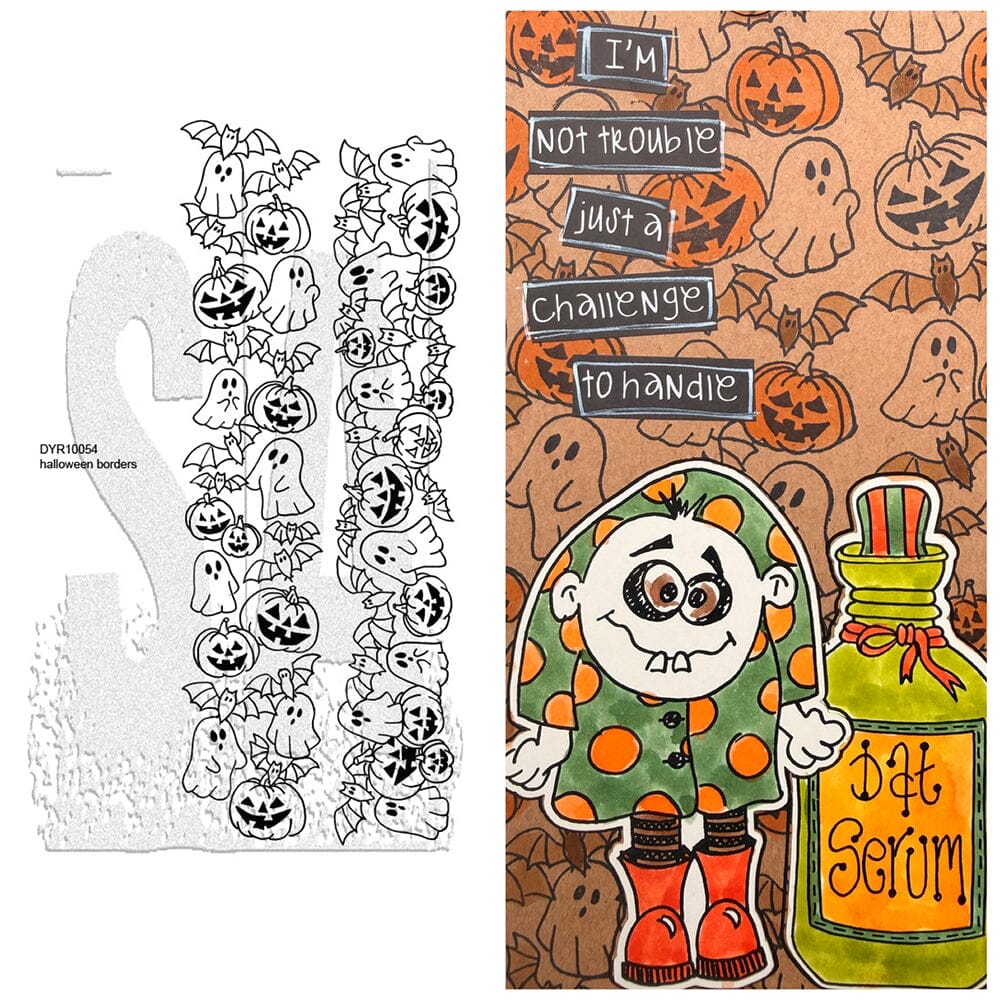 Dylusions - Cling Stamps - Halloween Borders