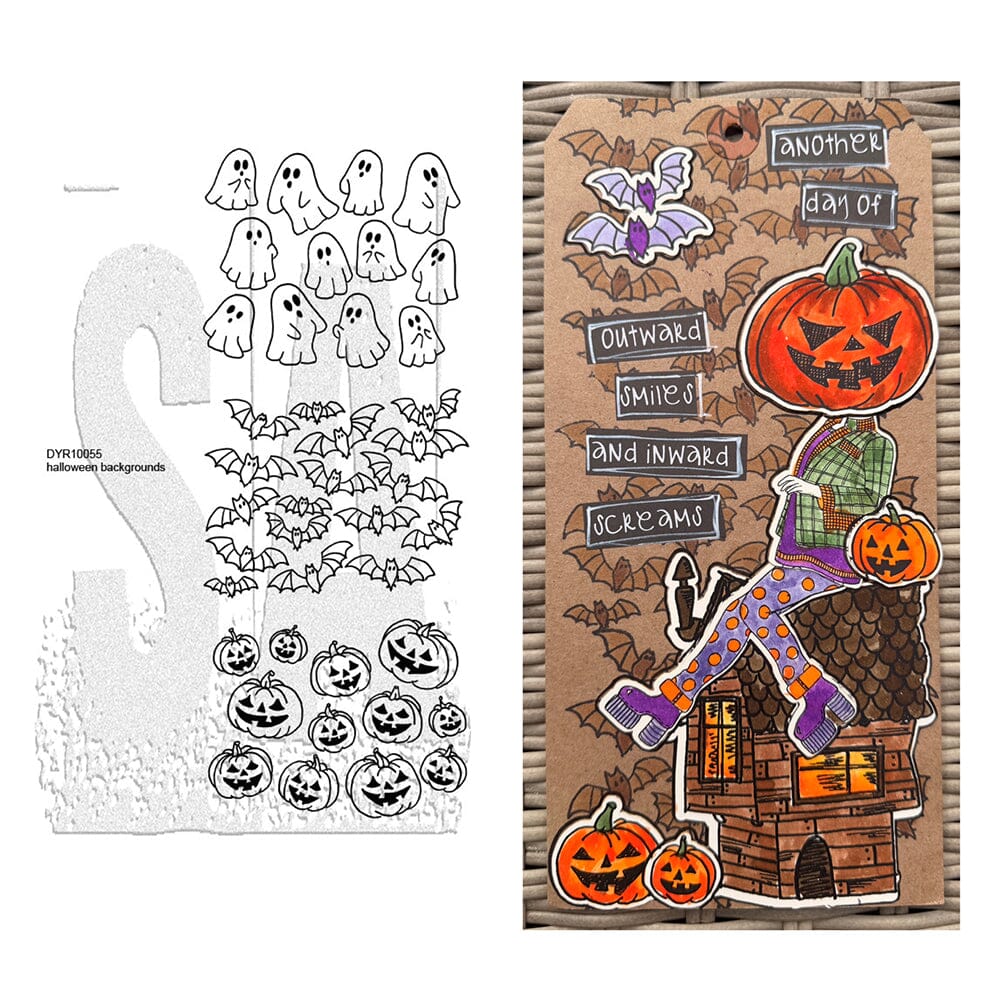 Dylusions - Cling Stamps - Halloween Backgrounds