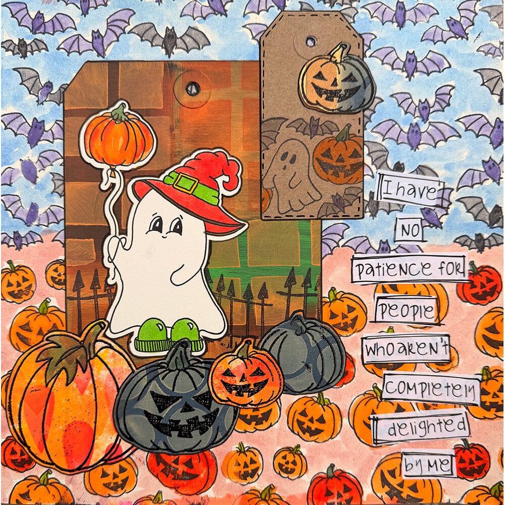 Dylusions - Cling Stamps - Halloween Backgrounds