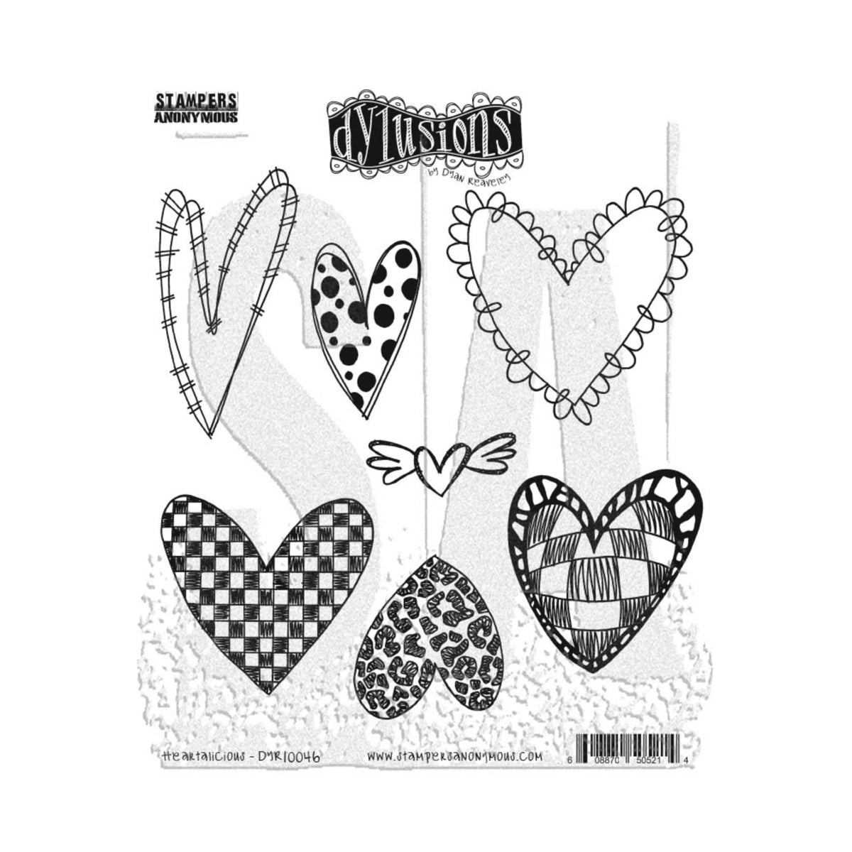 Dylusions - Cling Stamps - Heartalicious