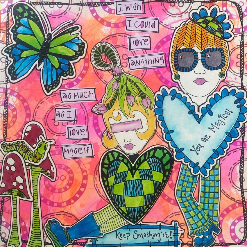 Dylusions - Cling Stamps - Heartalicious
