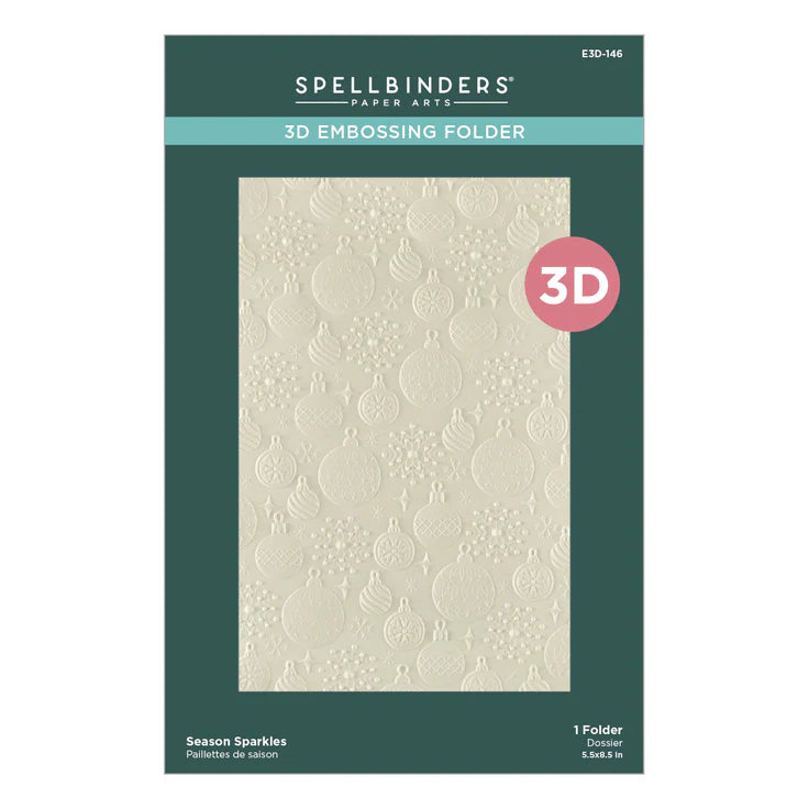Spellbinders - 3D Embossing Folder - The Merry Mischief Collection - Season Sparkles