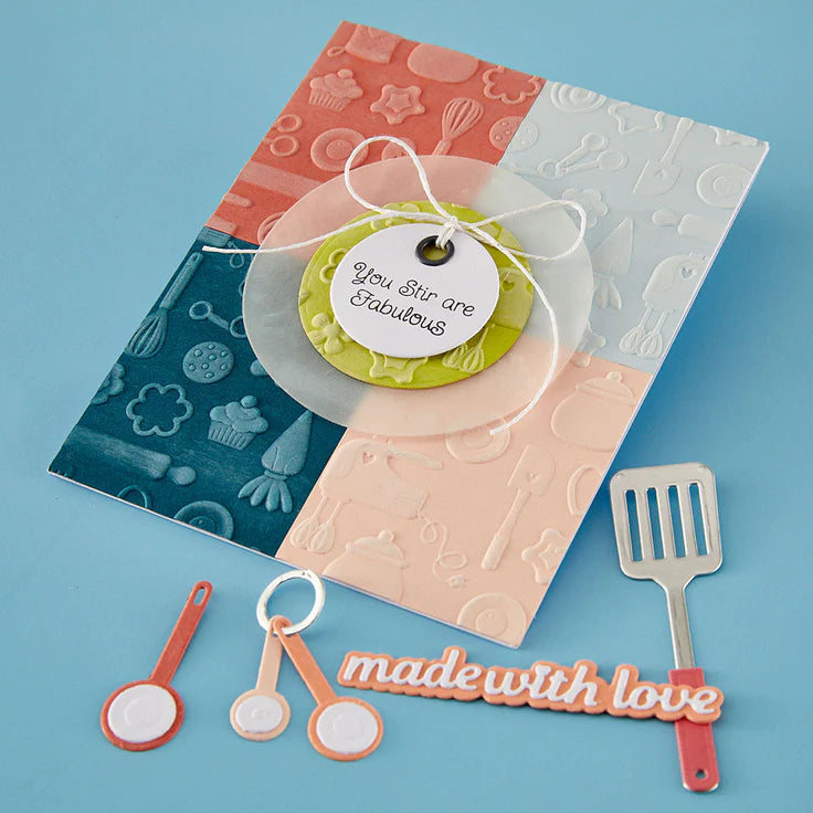 Spellbinders- Confection Companions 3D Embossing Folder by Tina Smith