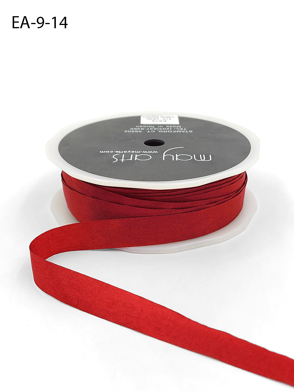 Wrinkled Faux Silk Ribbon - Red - 1,25 cm -  METERSVIS