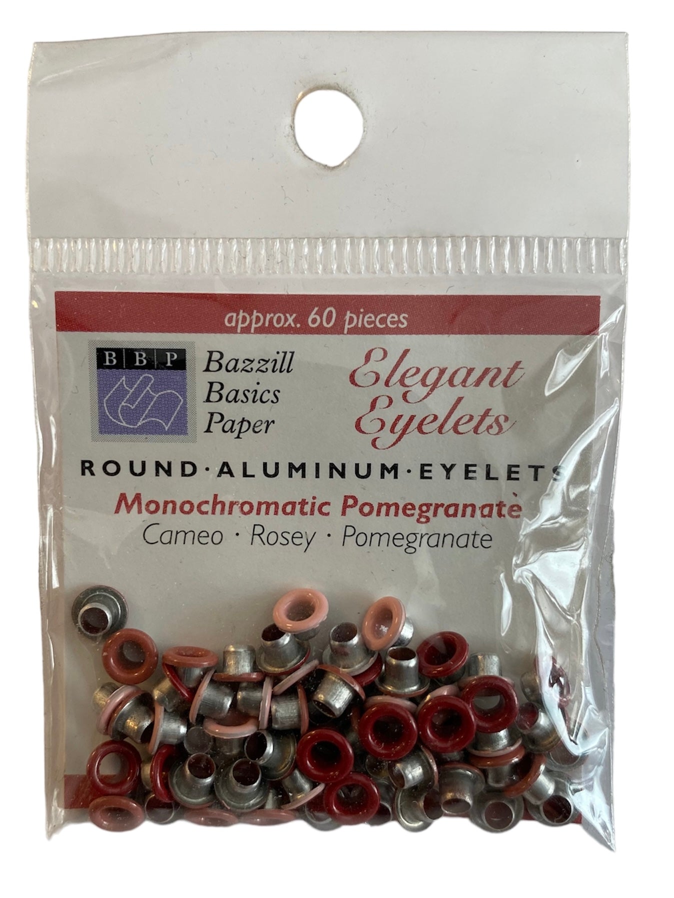 Bazzill - Eyelets - 1/8" - Monochrome Pomegranate