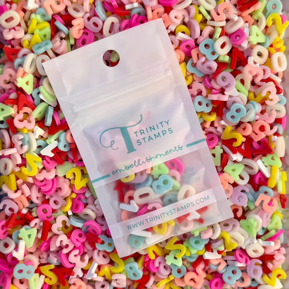 Trinity Stamps - Clay Embellishment  - Numbers