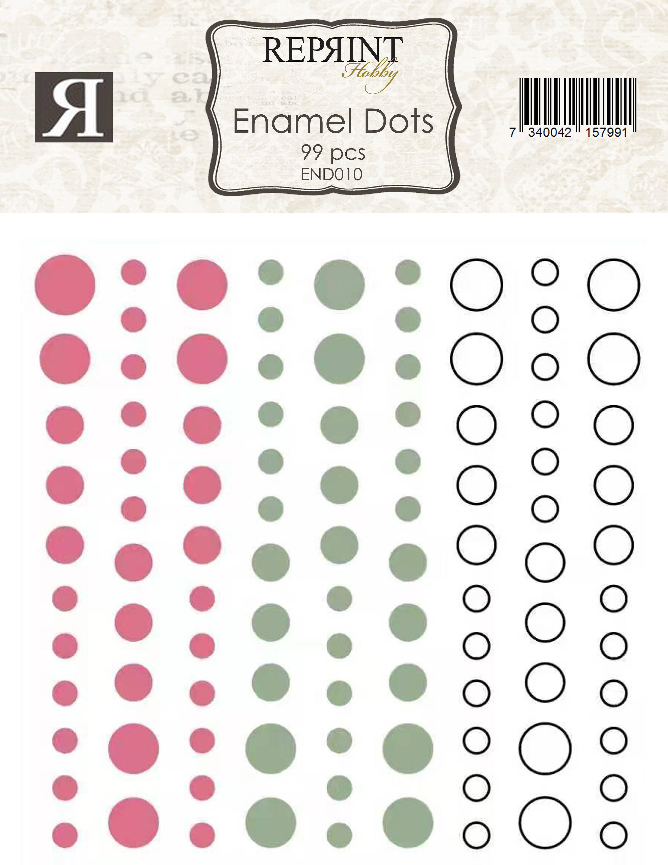 Reprint - Adhesive Enamel Dots - Summer Garden Collection