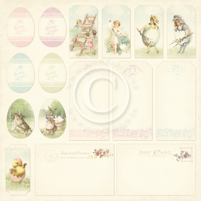 Pion Design - Easter Greetings - Tags 12x12"