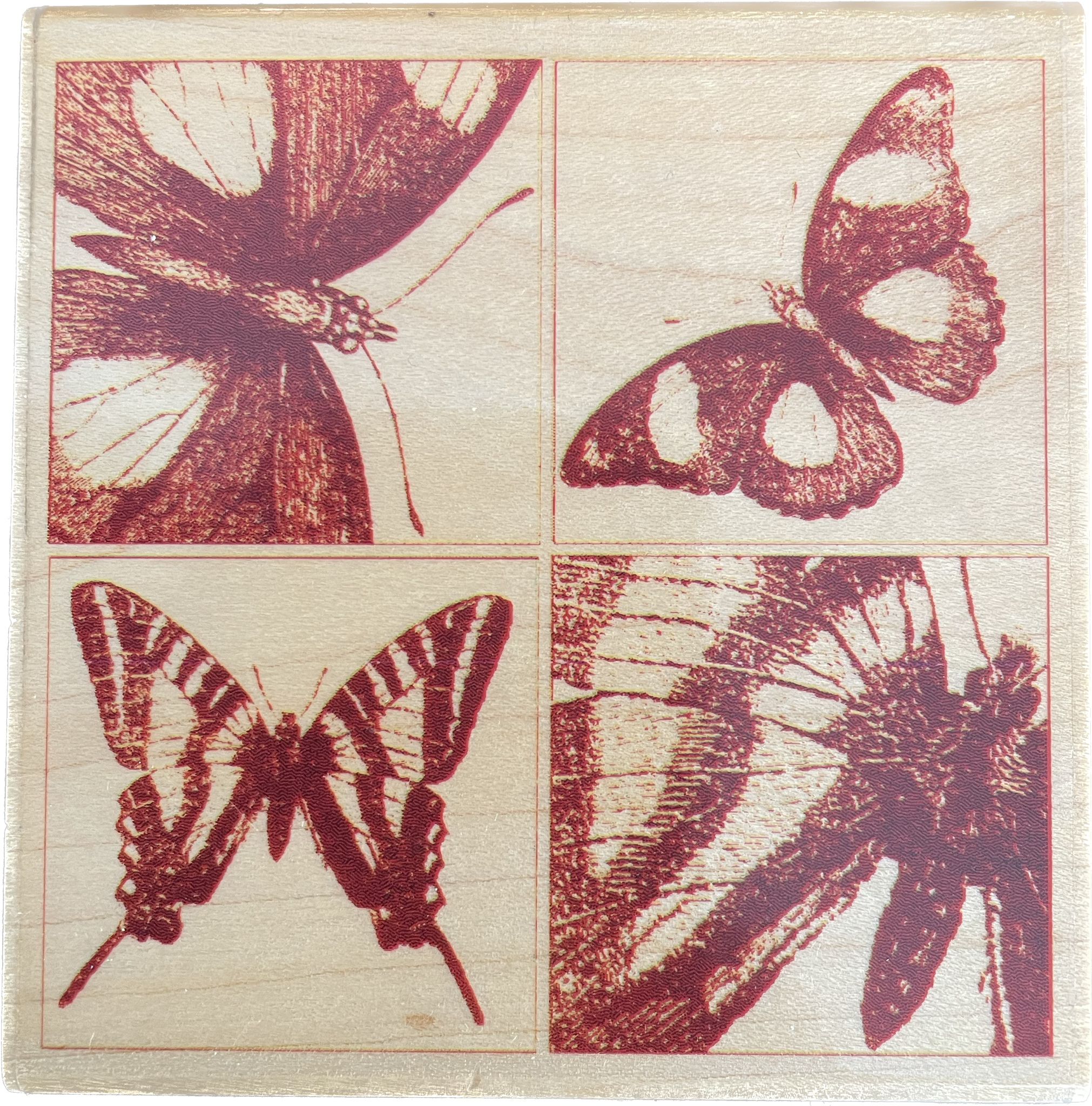 Hampton Art - Montert stempel - Butterfly Grid