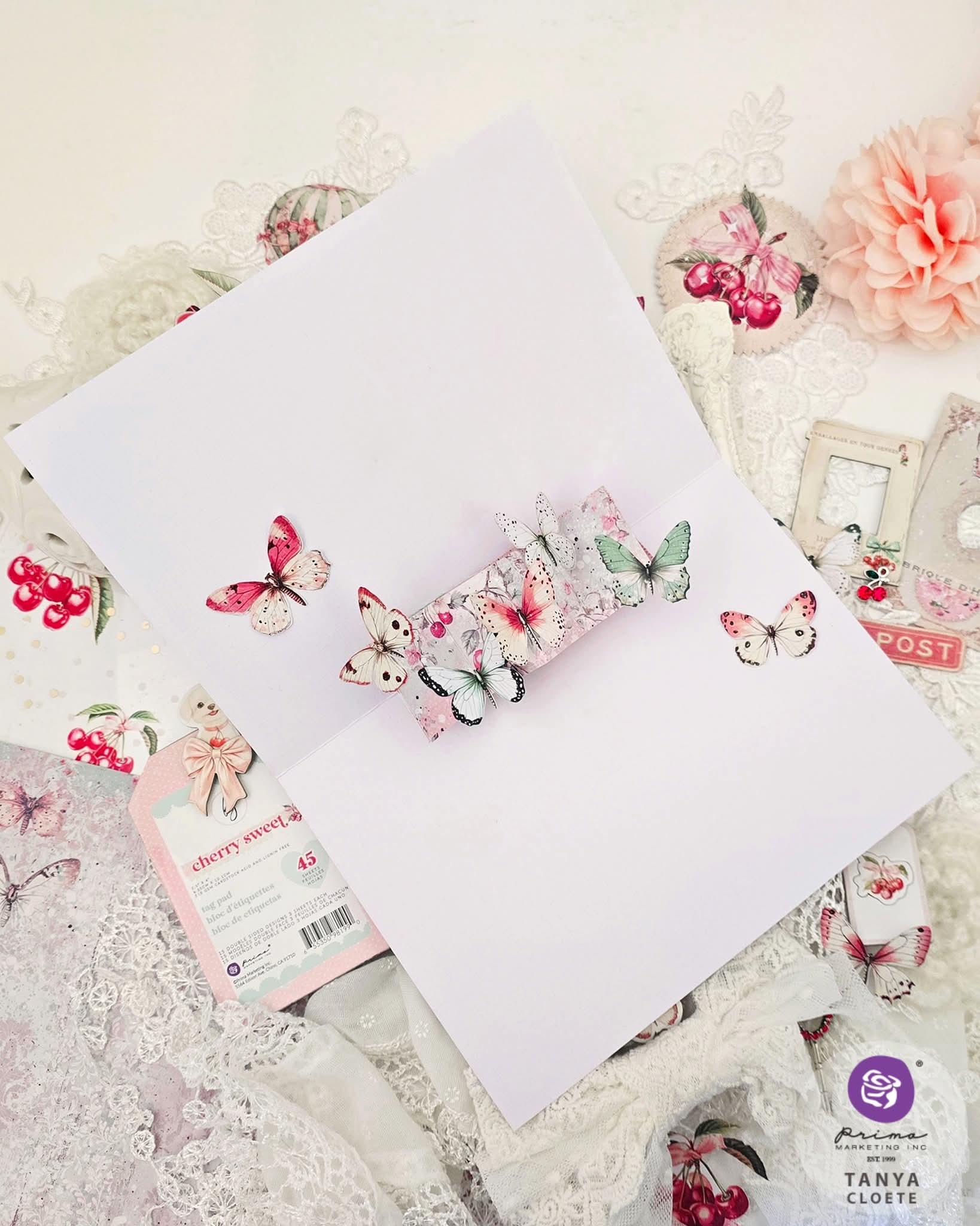 Prima - Cherry Sweet - Ephemera - Bows & Butterflies