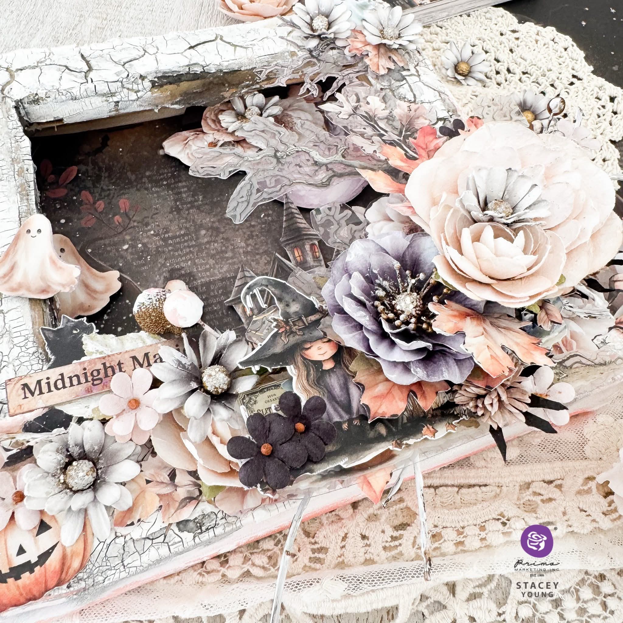 Prima Marketing - Bewitched -  Pumpkin Dust Flowers