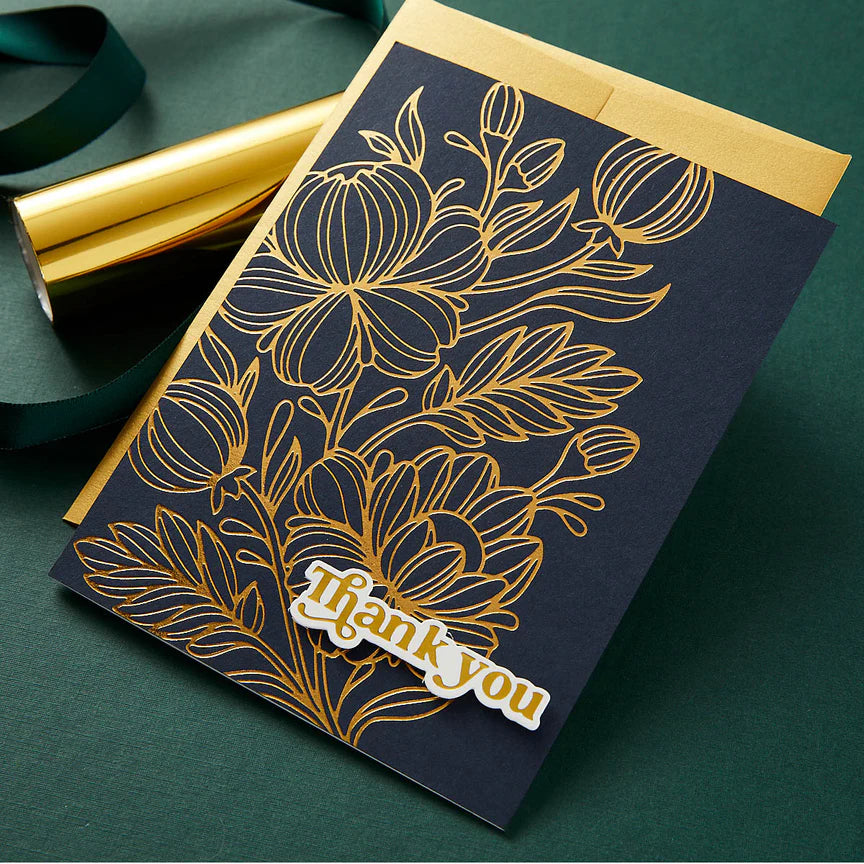 Spellbinders - Glimmer Hot Foil Plate - Glimmering Peonies