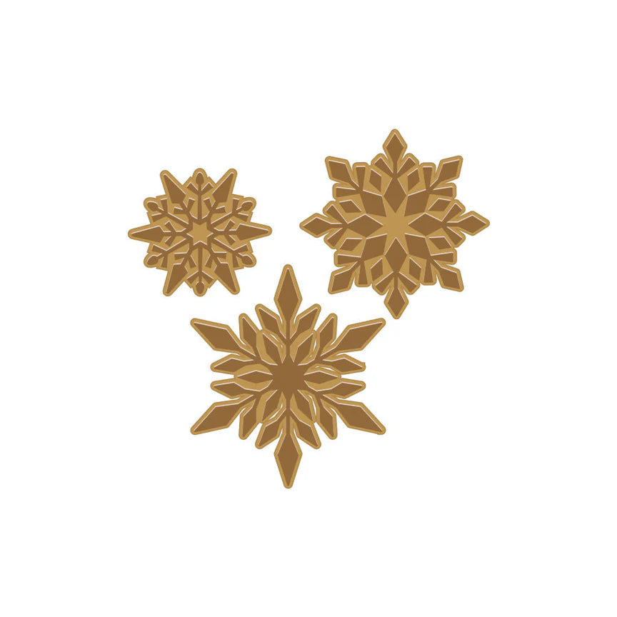 Hero Arts - Glimmer Hot Foil Plate -  Three Snowflakes