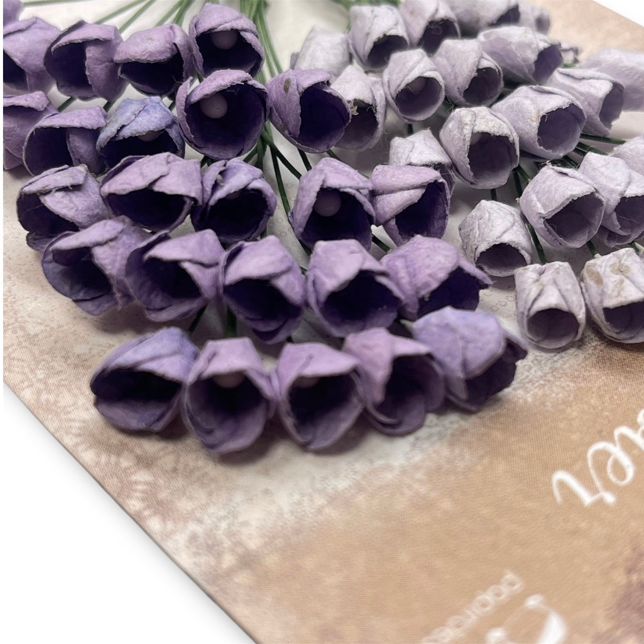 Papirdesign - Små tulipaner - Lilla