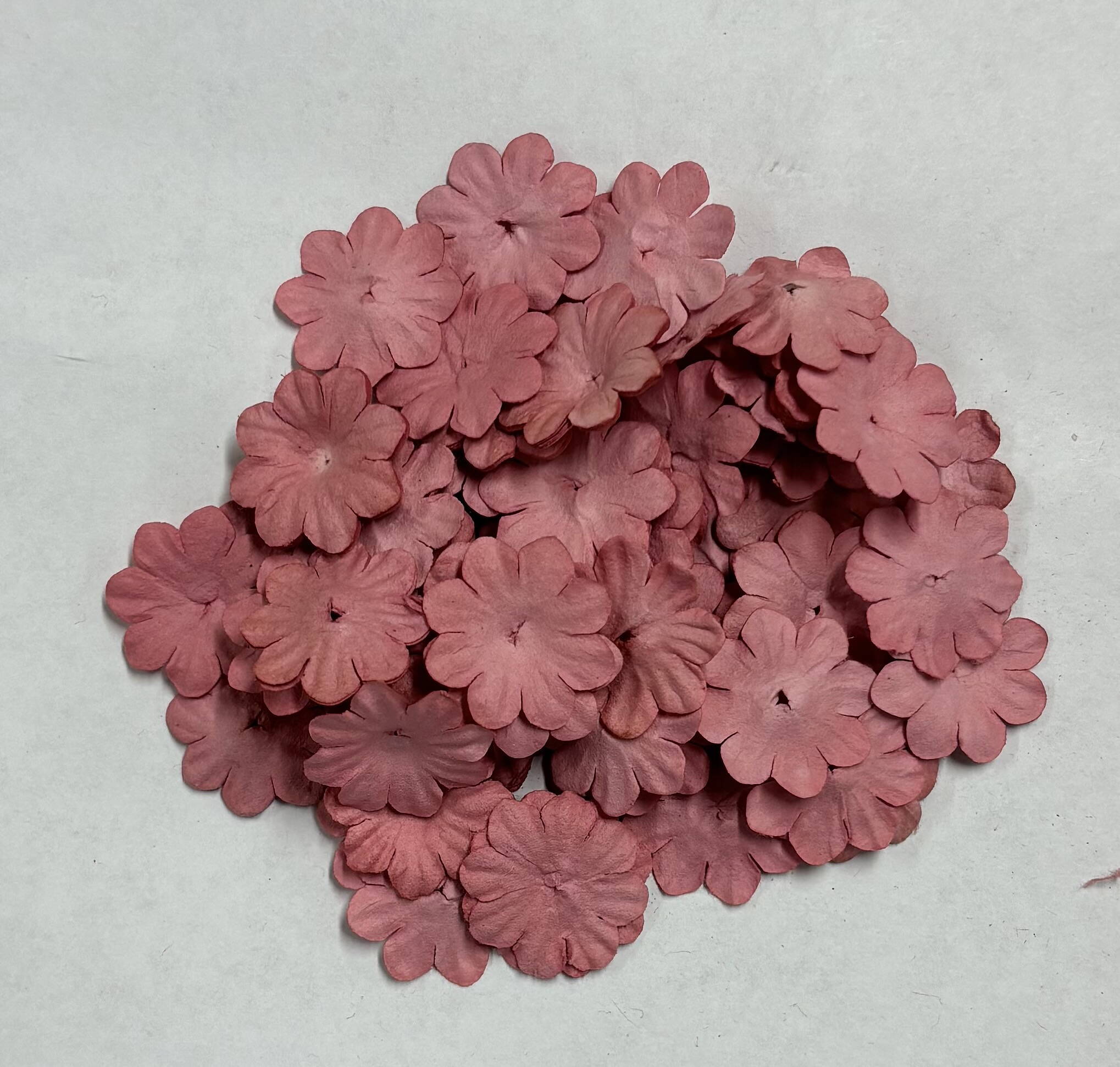 Reprint - Mini Papirblomster - Old Rose