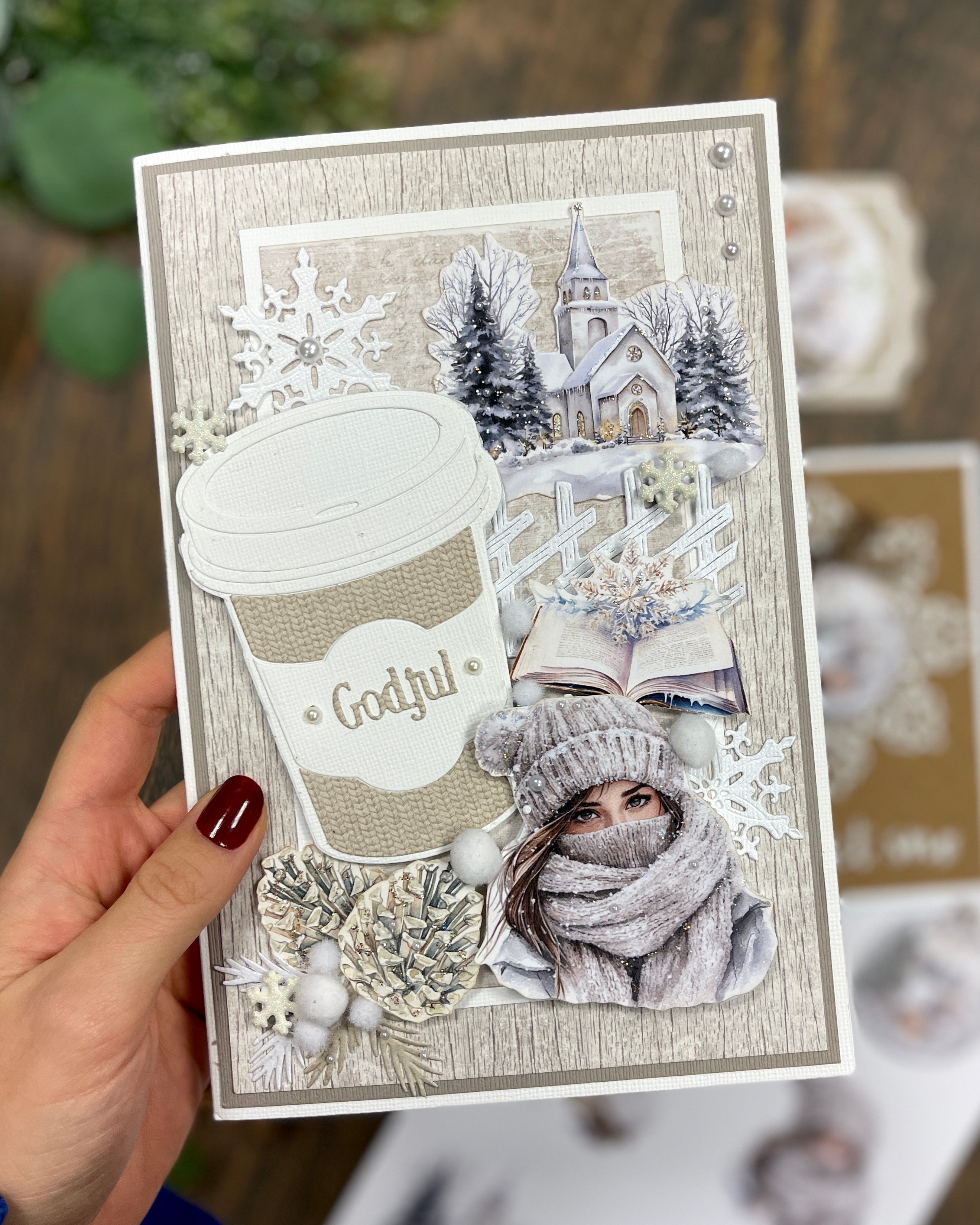 Bikuben Hobby  - Klippeark  A4 - Hvit vinter