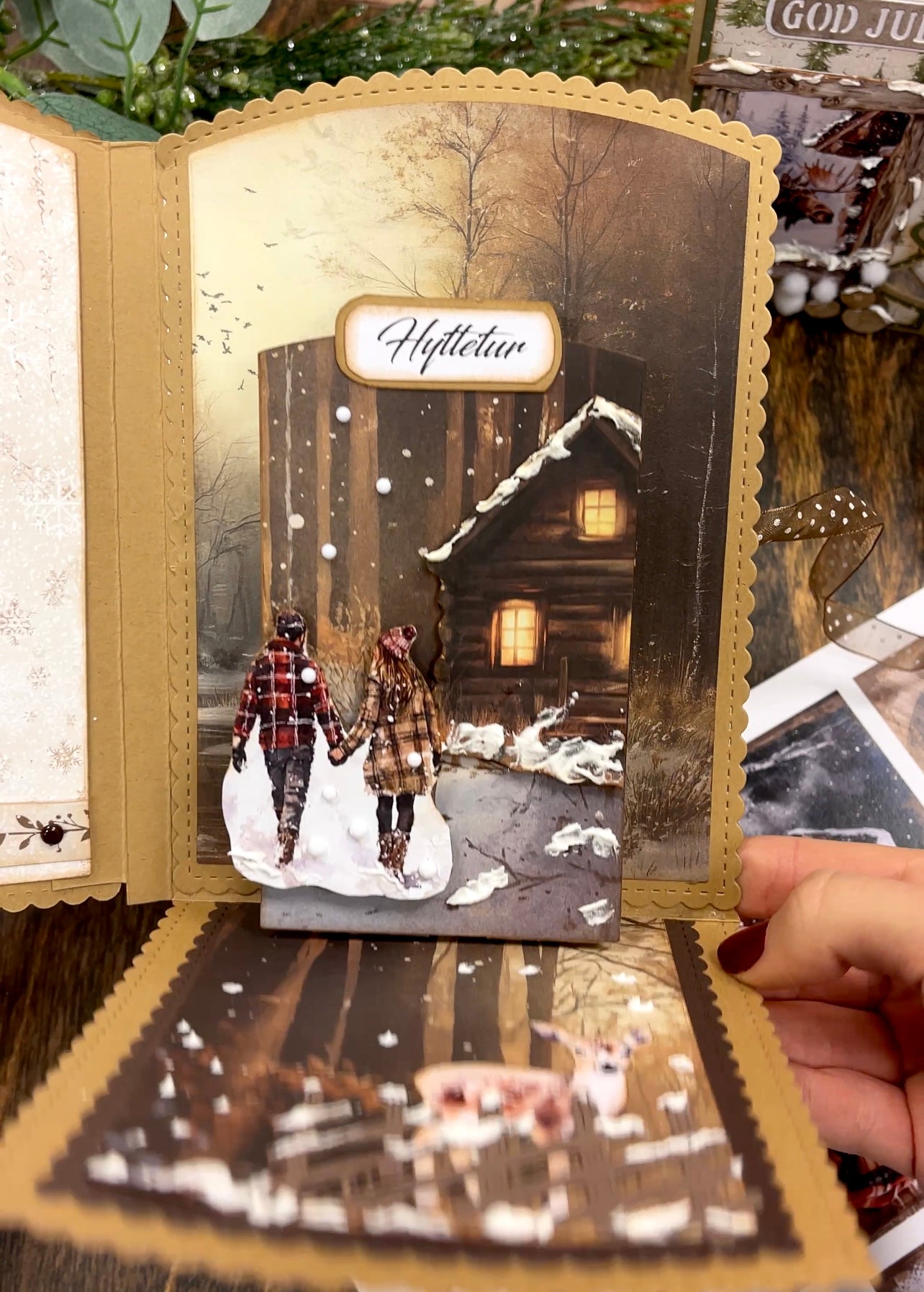 Bikuben Hobby  - Klippeark  A4 - Vinterklipp Rød