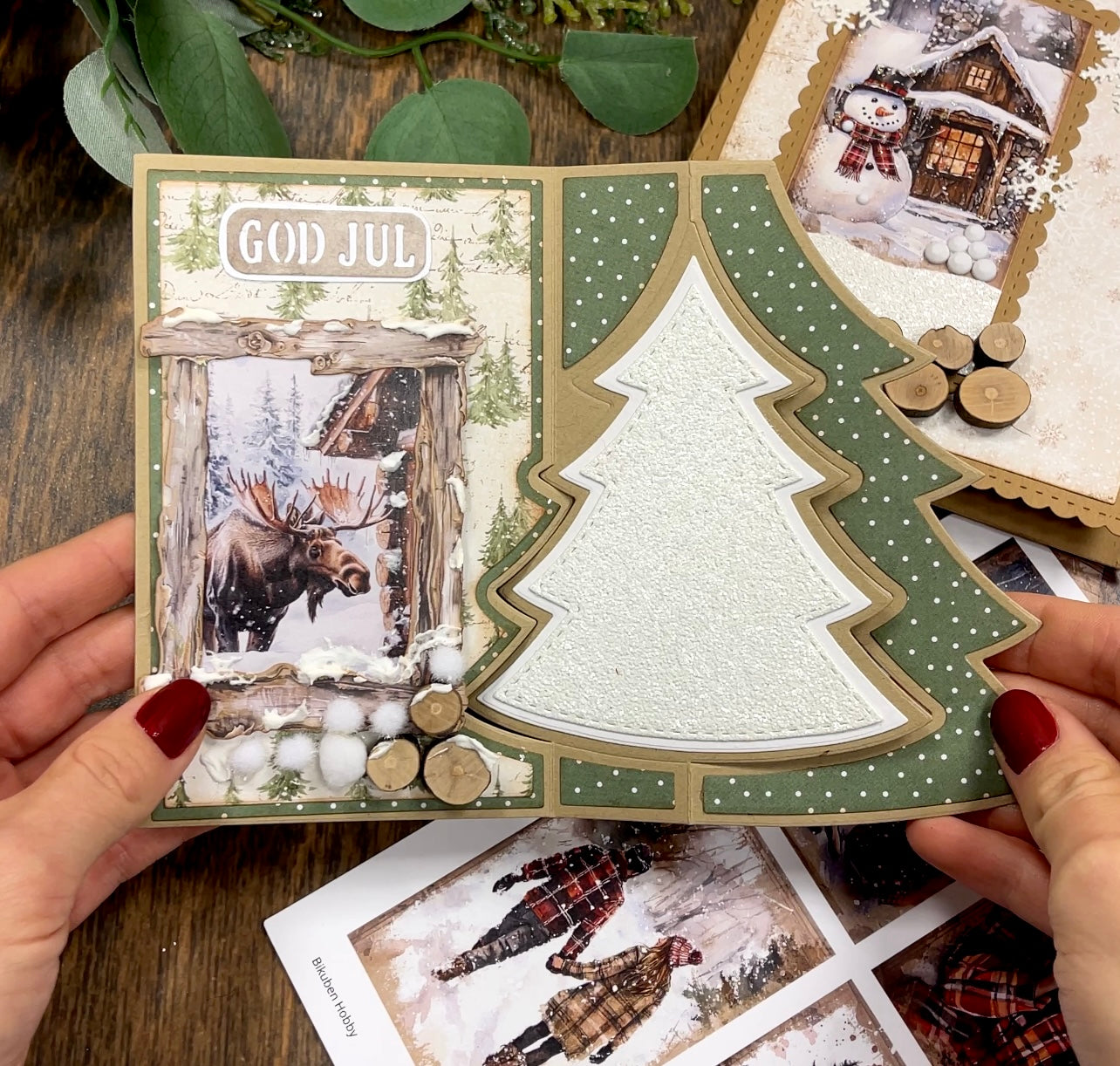 Bikuben Hobby  - Klippeark  A4 - Vinterklipp Rød