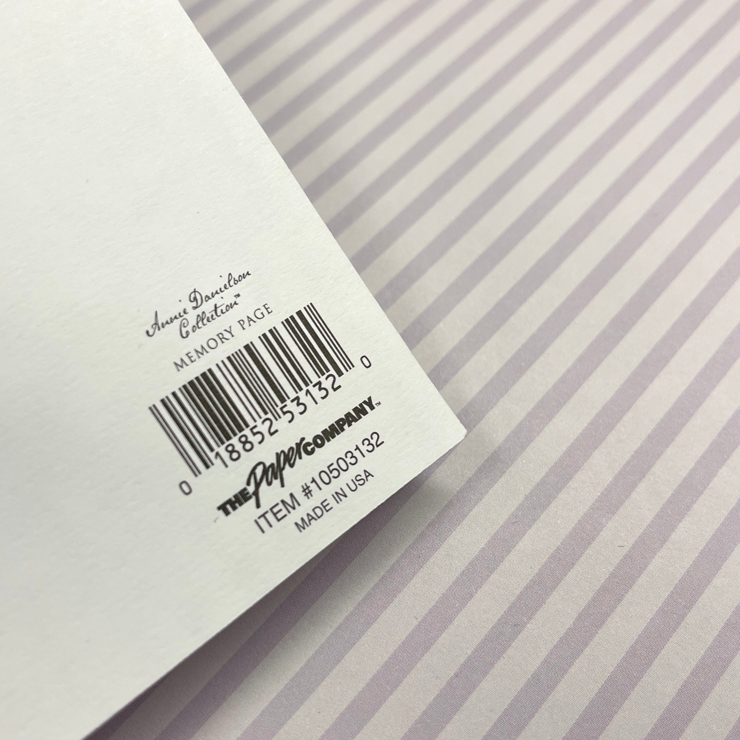 The Paper Company - Memory Page - Light purple - 12 x 12"