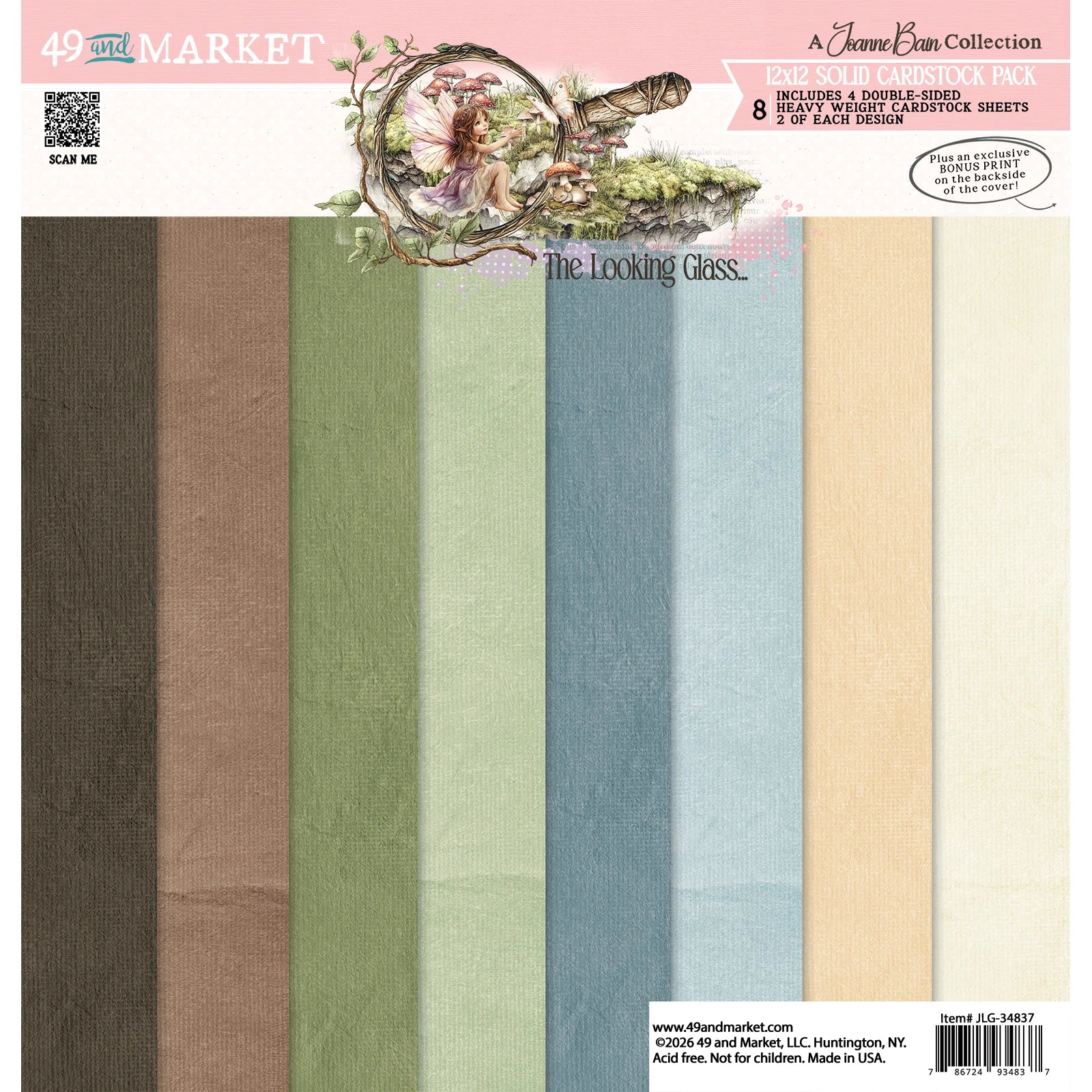 49 and Market - The Looking Glass - Solids Collection Pack - 12 x 12"