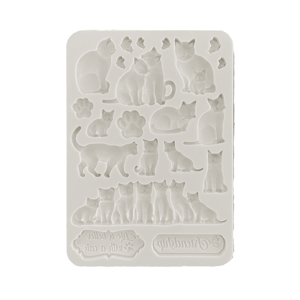 Stamperia  - Orchids and cats - Silicon Mould -  Cats - A5
