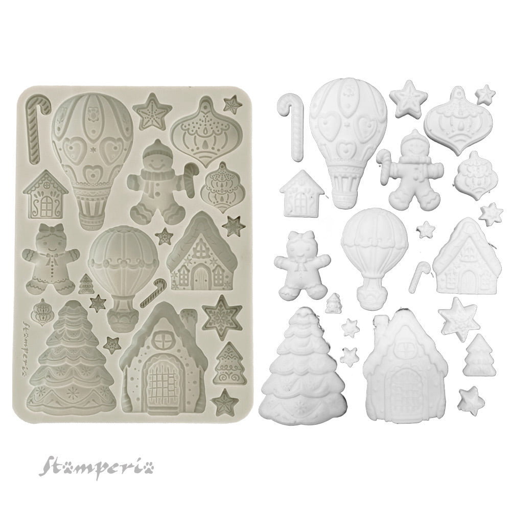 Stamperia  - Candy Christmas - Silicon Mould - Gingerbreads