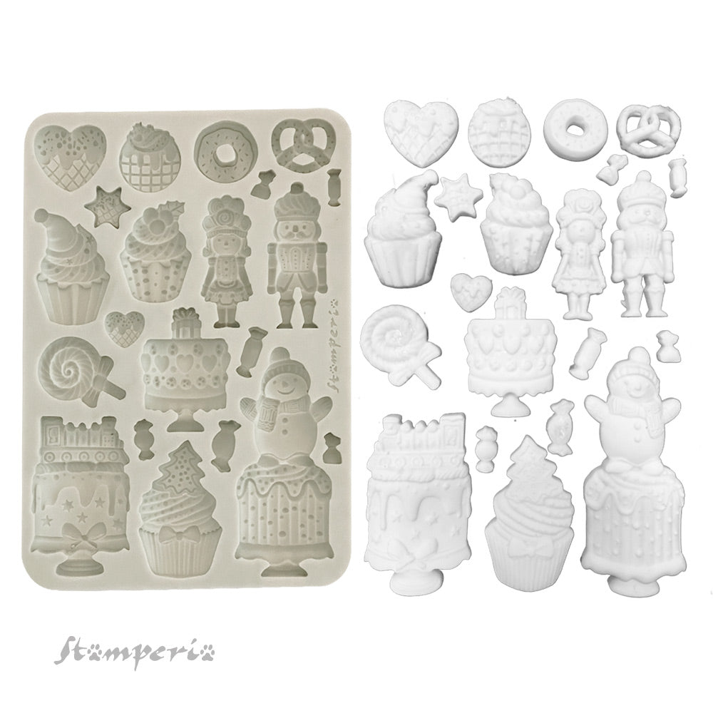 Stamperia  - Candy Christmas - Silicon Mould - Cakes