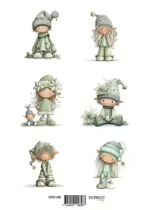 Reprint - Klippark - Home for christmas - Elfs - A4